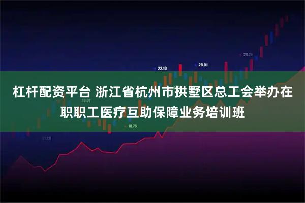 杠杆配资平台 浙江省杭州市拱墅区总工会举办在职职工医疗互助保障业务培训班